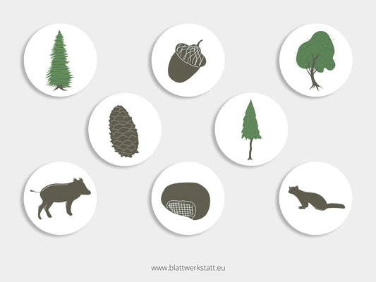 Aufkleber-Set "Wald"
