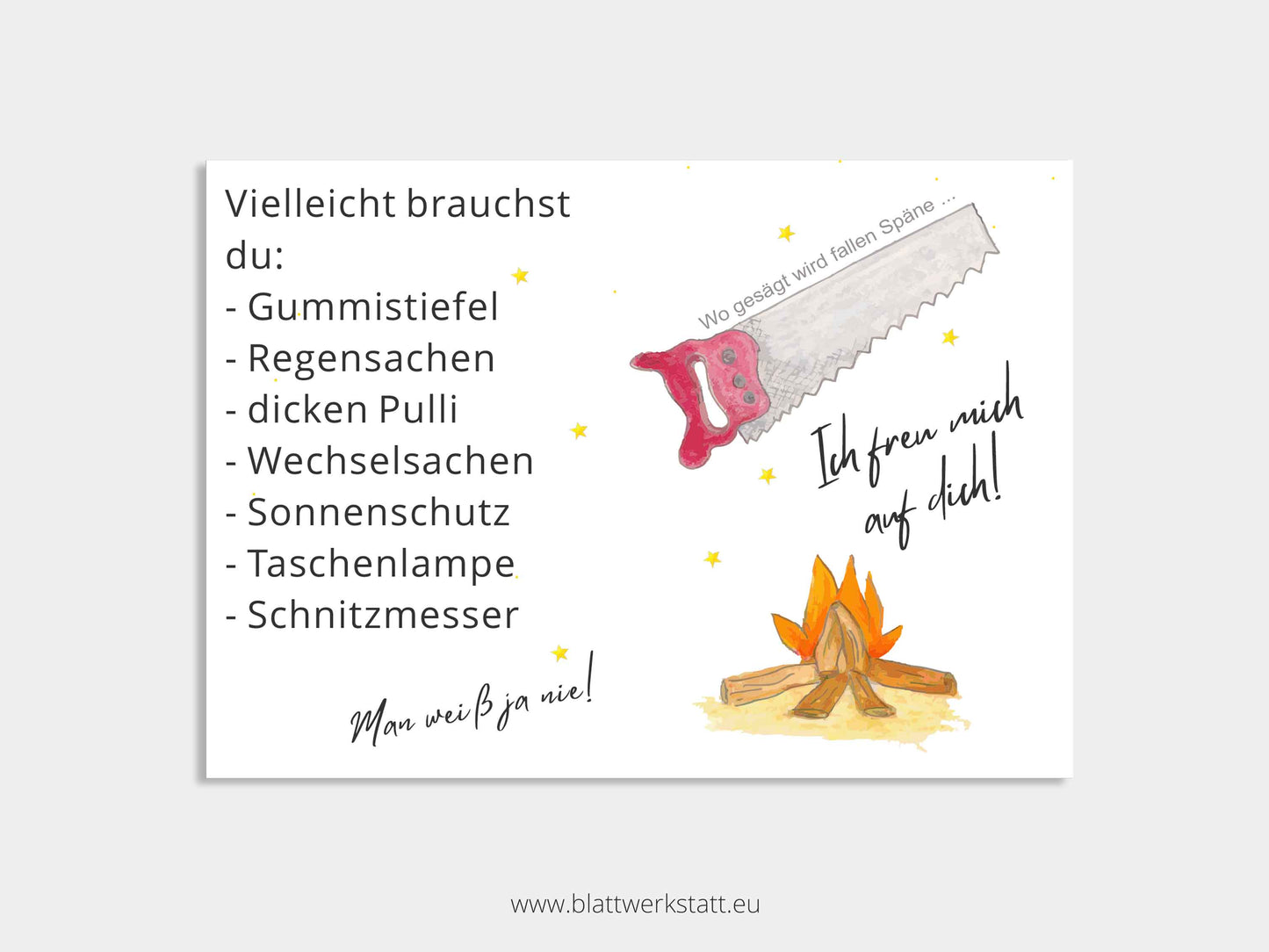 Digitale Einladung "DIY-Camp-Kindergeburtstag"