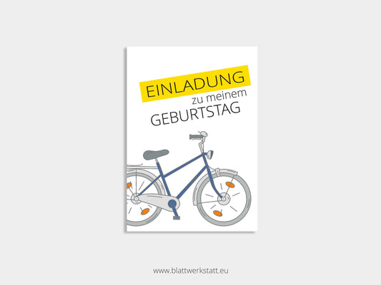 Digitale Einladung "Fahrrad"