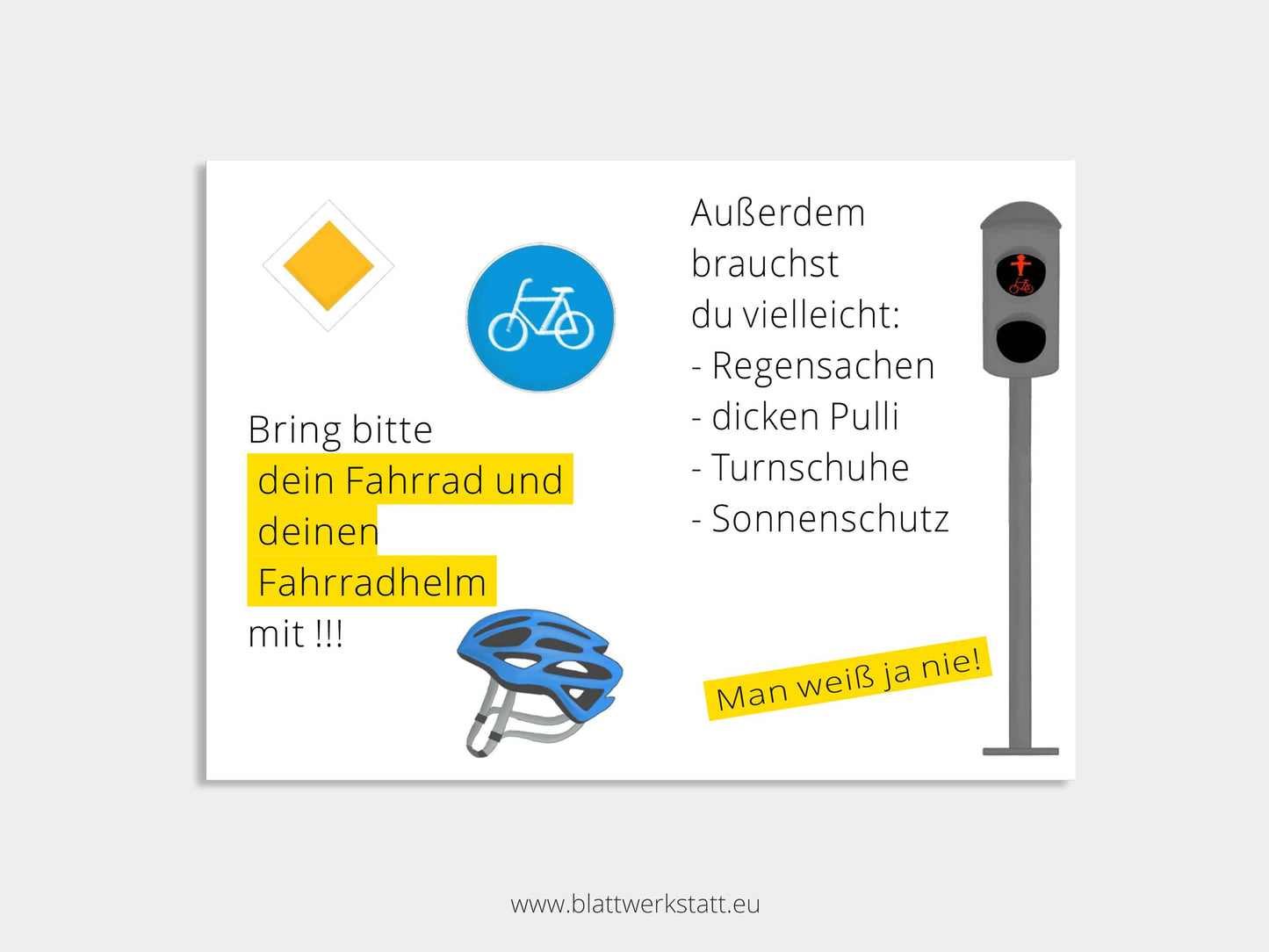 Digitale Einladung "Fahrrad"