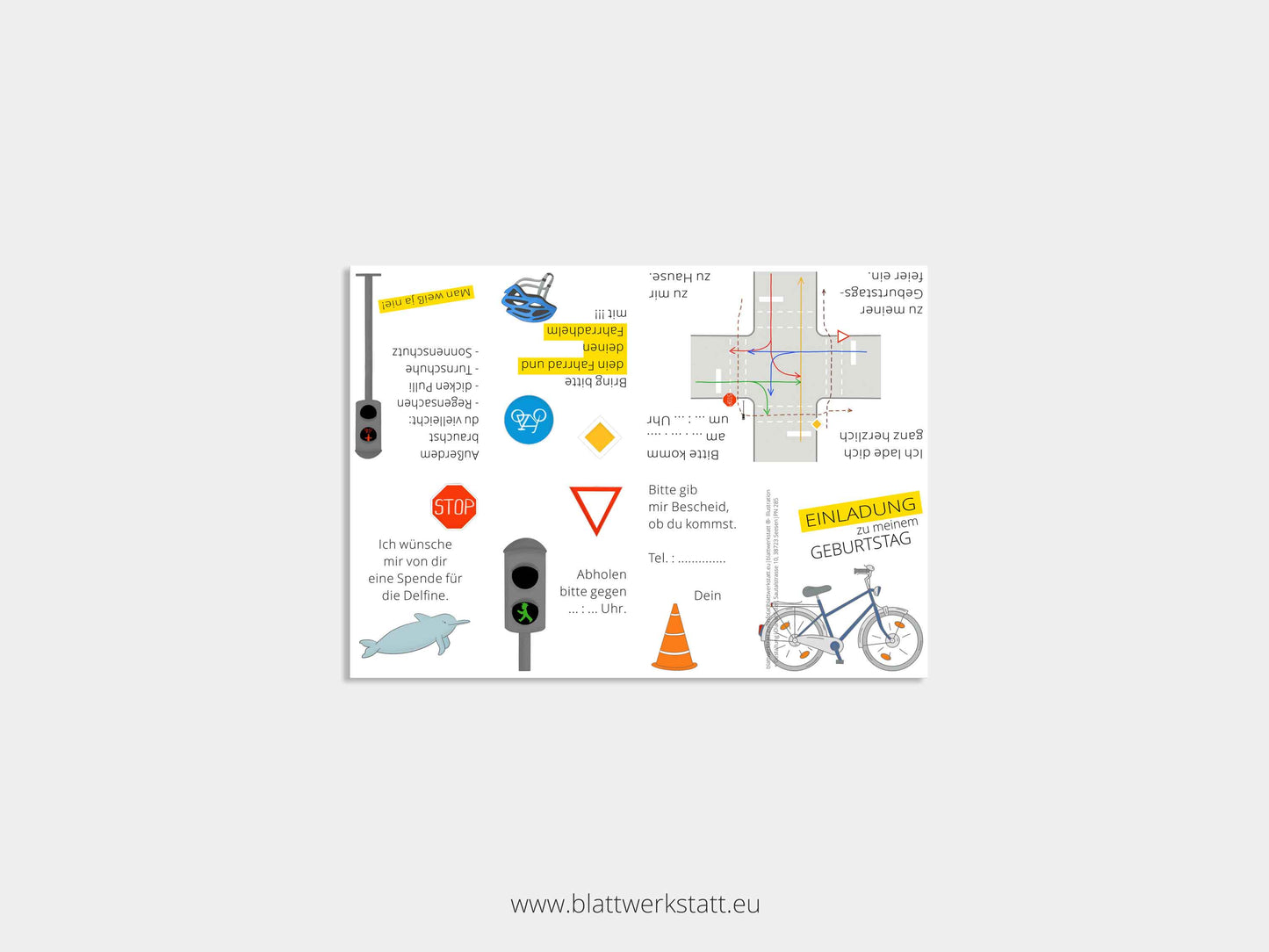 Digitale Einladung "Fahrrad"