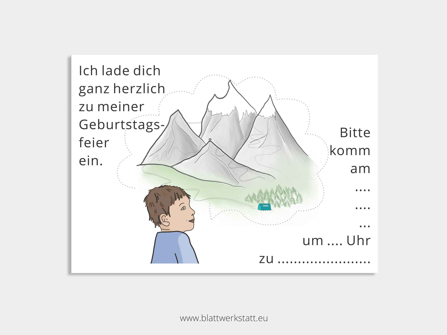 Digitale Einladung "Boulder/Kletter-Kindergeburtstag"