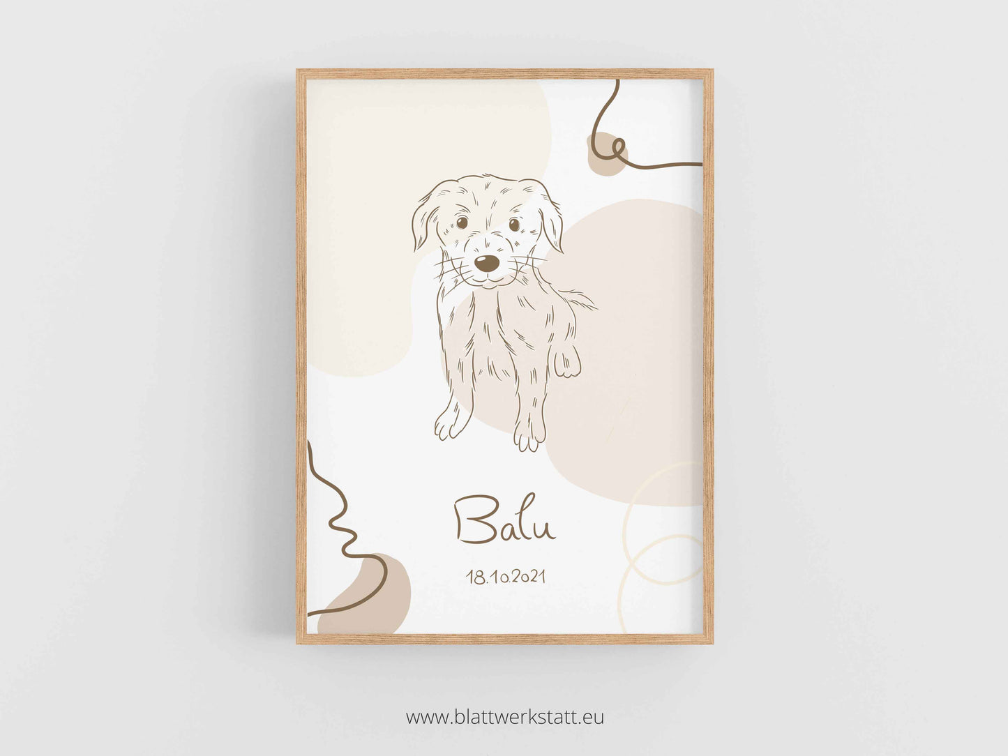 Geburtsbild A4 für Hunde "Welpe"