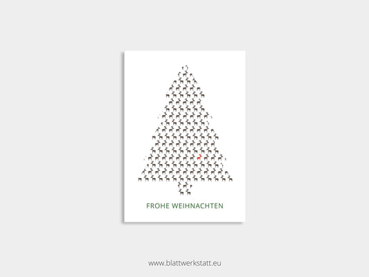 Klappkarte Weihnachten "Elchparade"