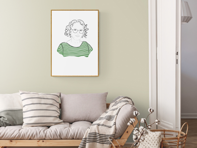 Persönliches Portrait A4 "Linienstil"