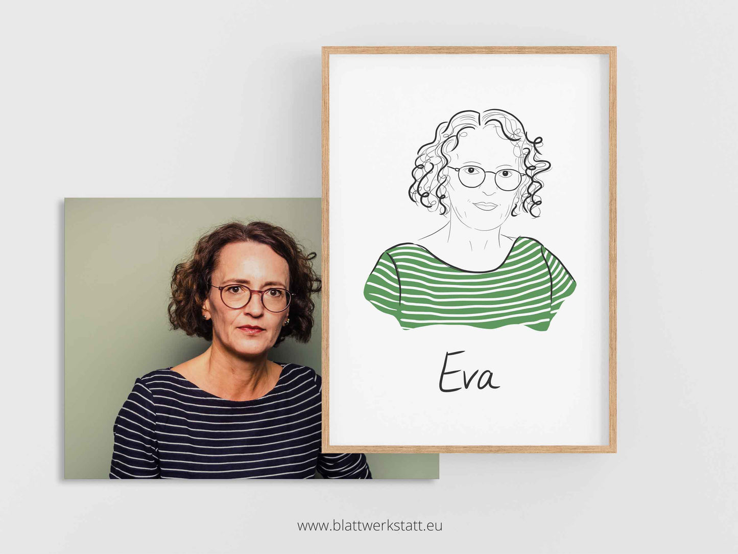 Persönliches Portrait A4 "Linienstil"