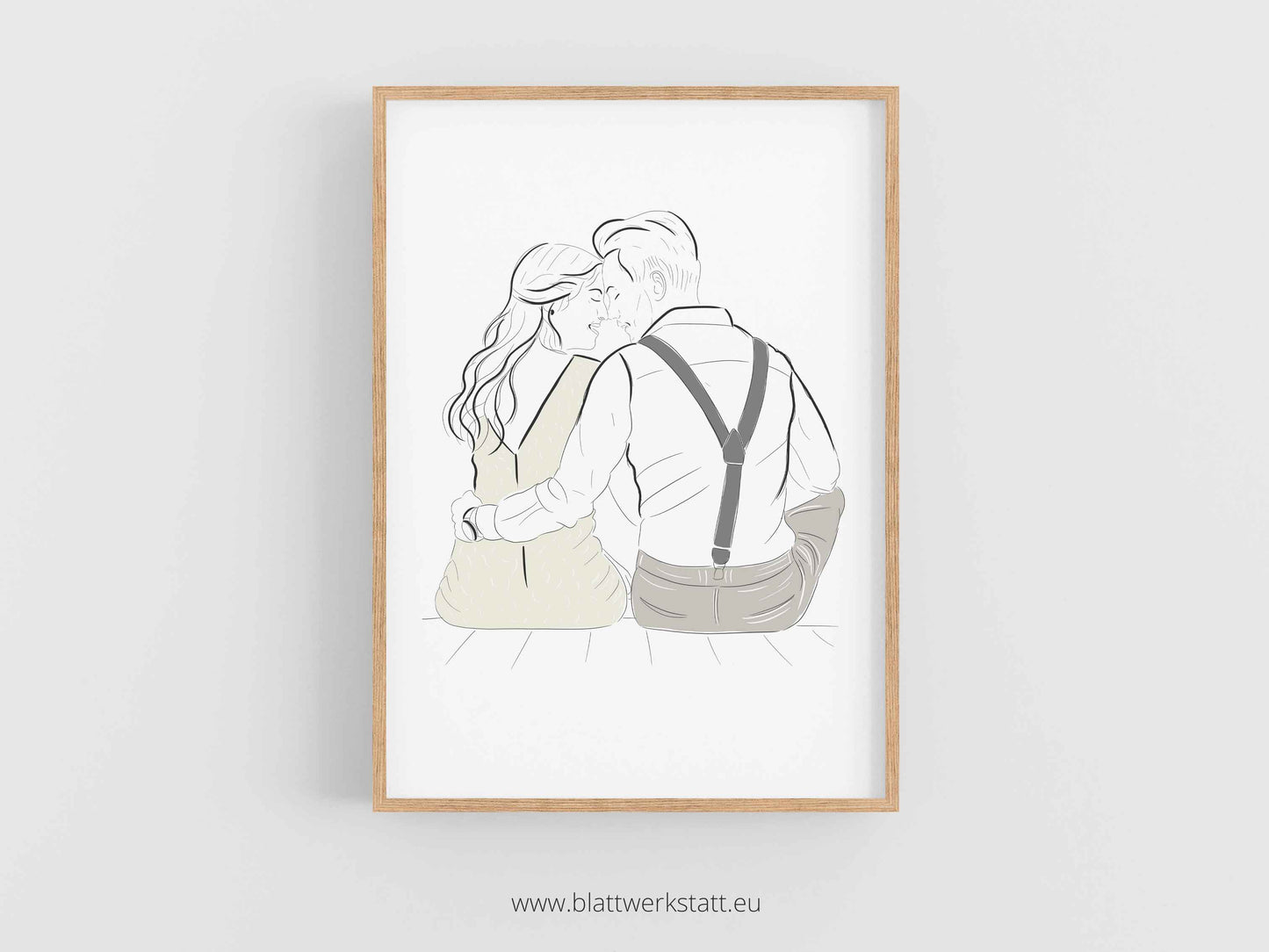 Persönliches Portrait A4 "Linienstil"