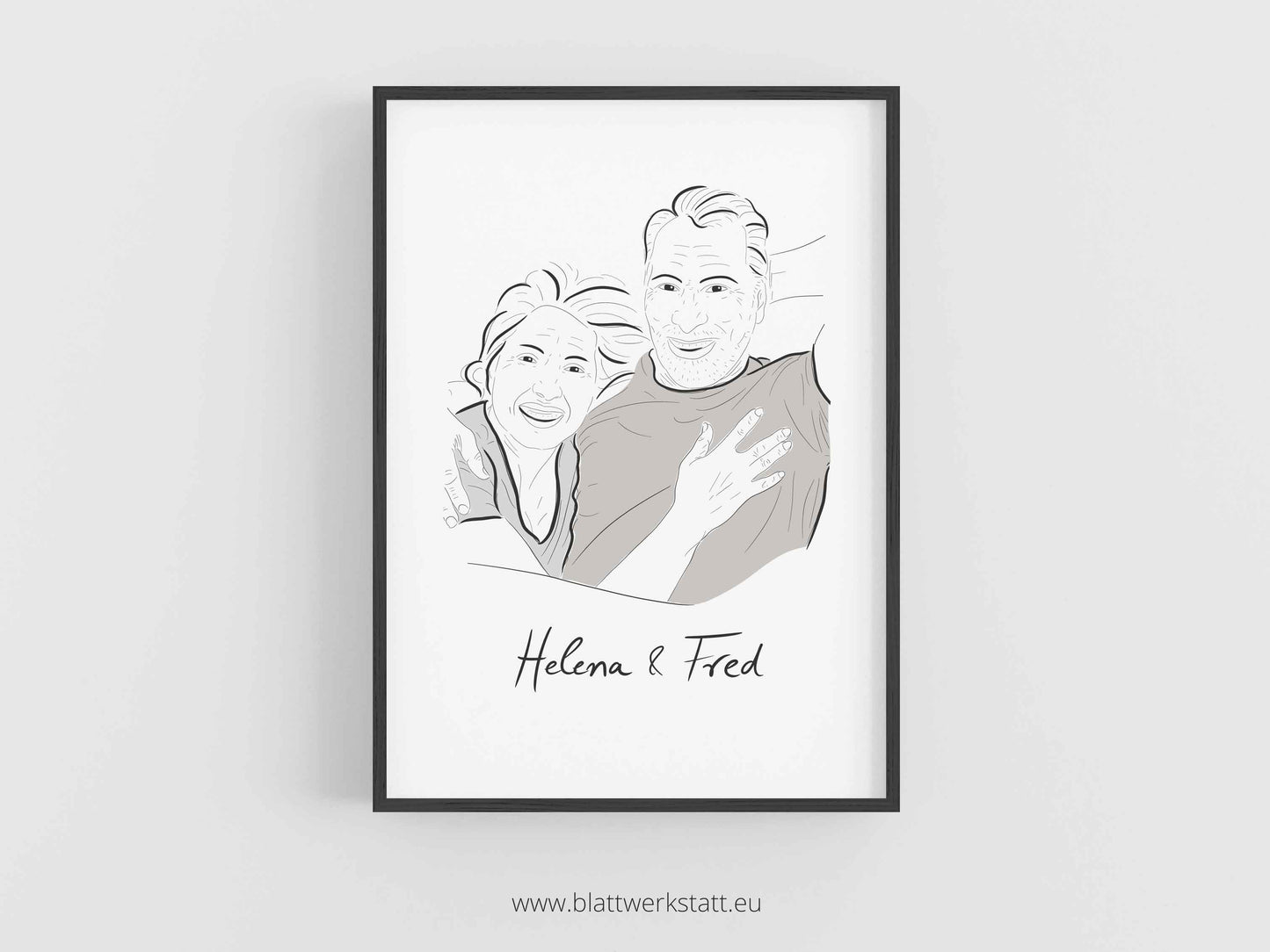 Persönliches Portrait A4 "Linienstil"