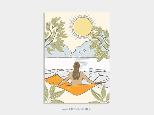 Digitales Poster "Hängematte"