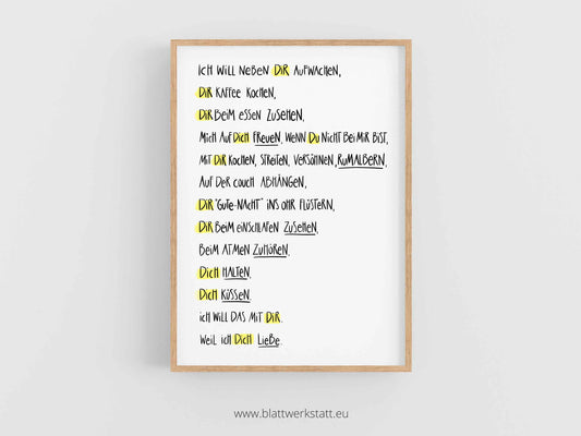 Digitales Poster "Liebeserklärung"