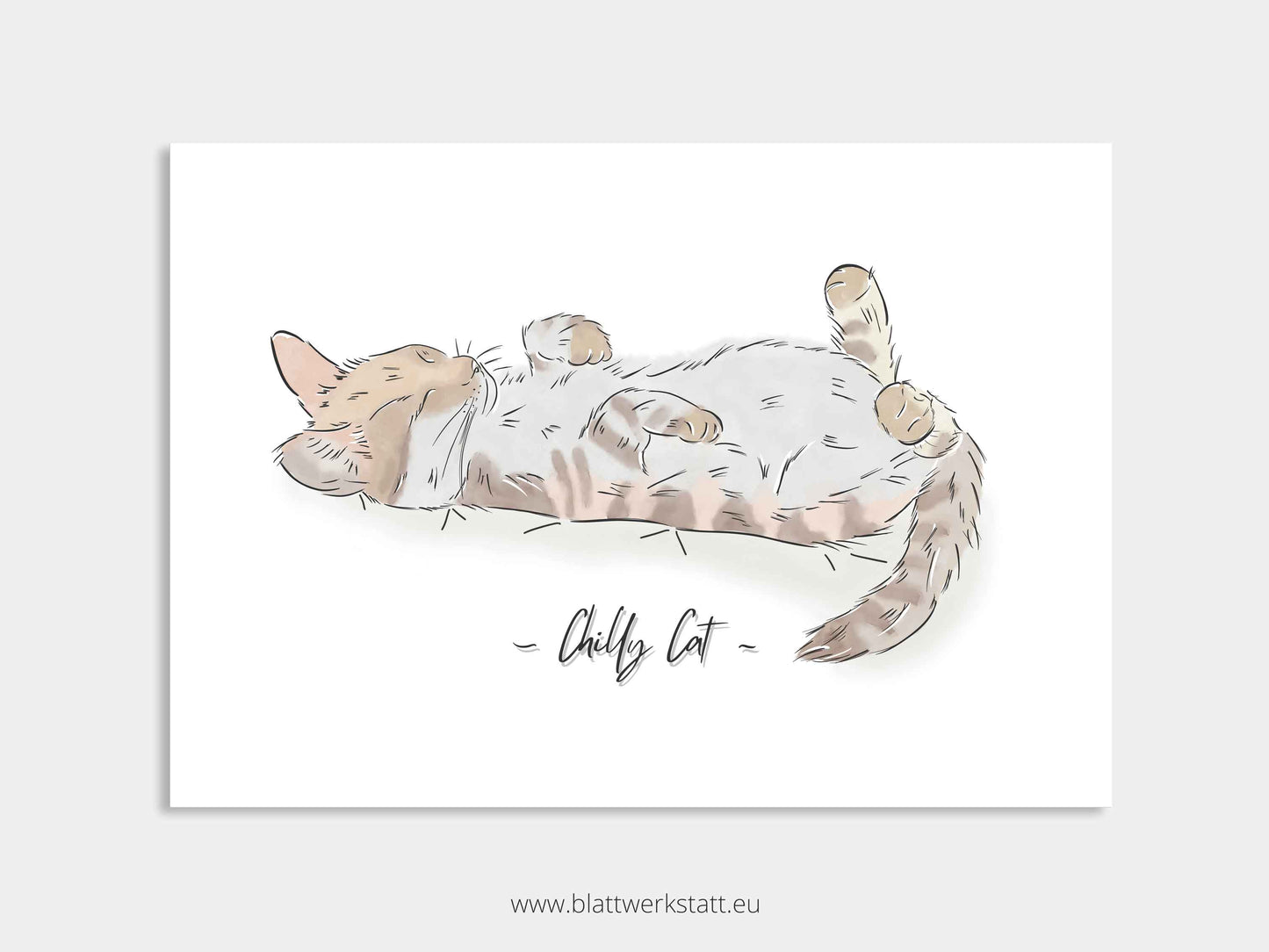 Digitales Poster "Chilly Cat"