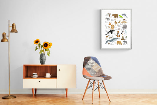 Poster 50x70 "ABC Tiere"