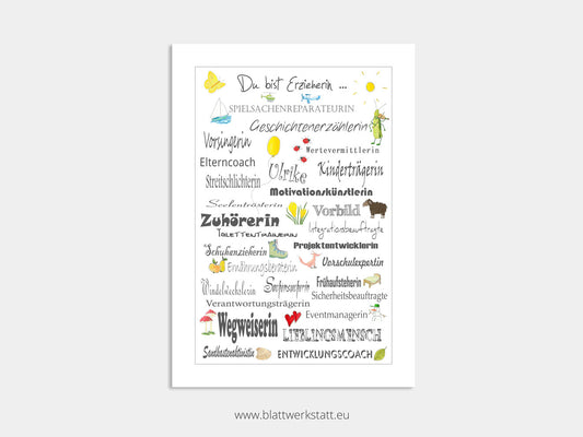 Danke-Bild A4 "Berufe"