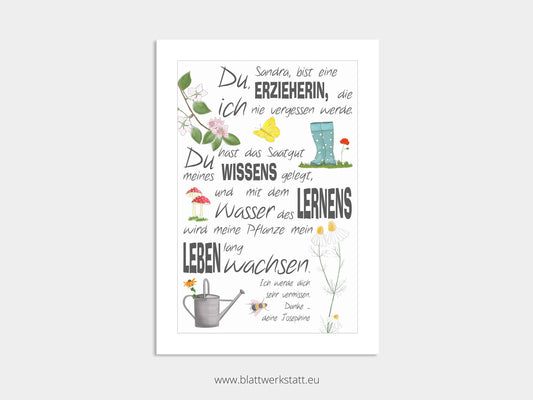 Danke-Bild A4 "Saatgut"