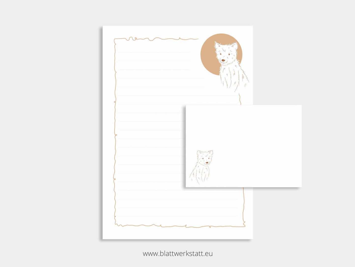 Digitales Briefpapier "Bär" - zum Ausdrucken