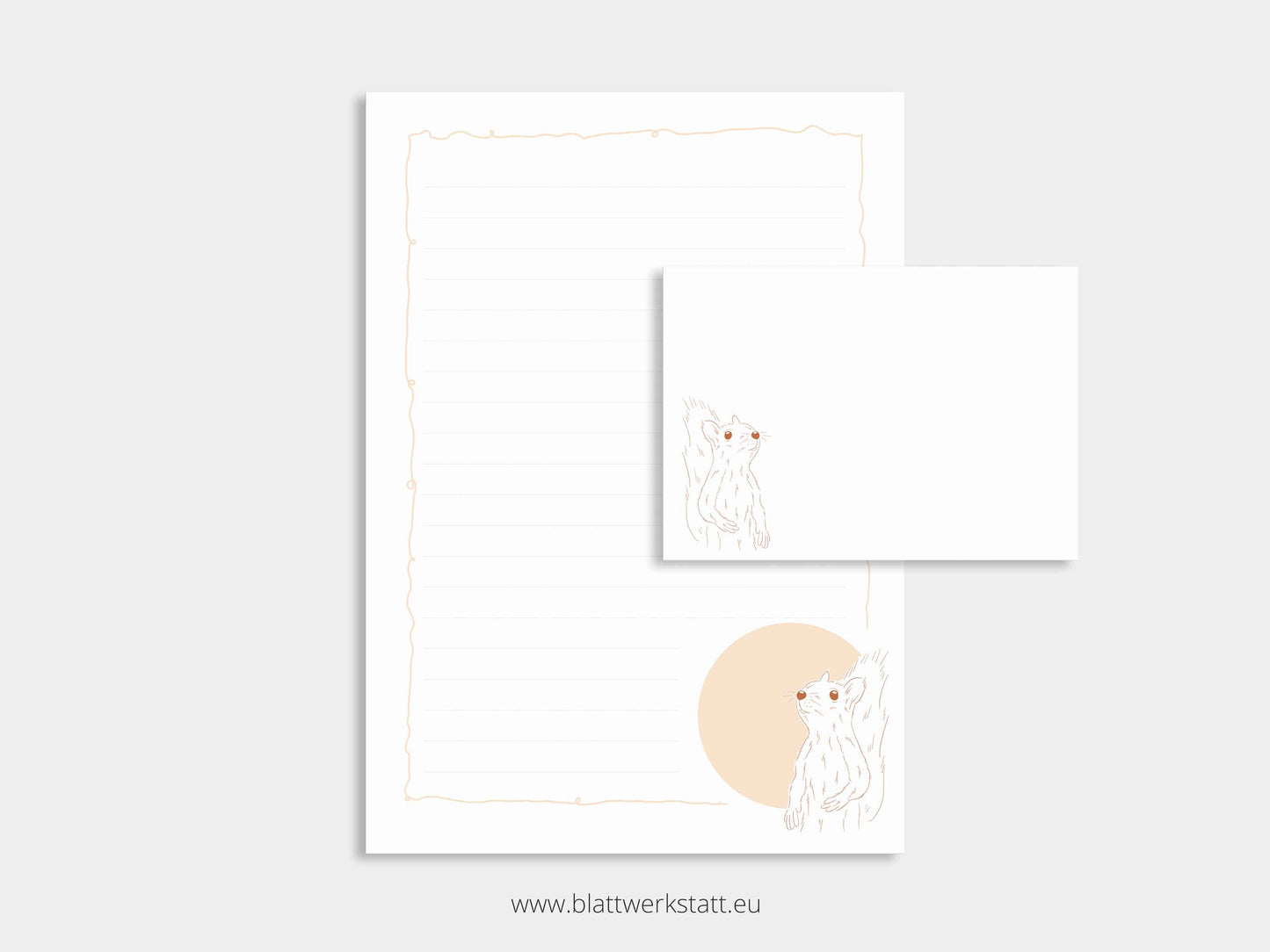 Digitales Briefpapier "Eichhörnchen" - zum Ausdrucken