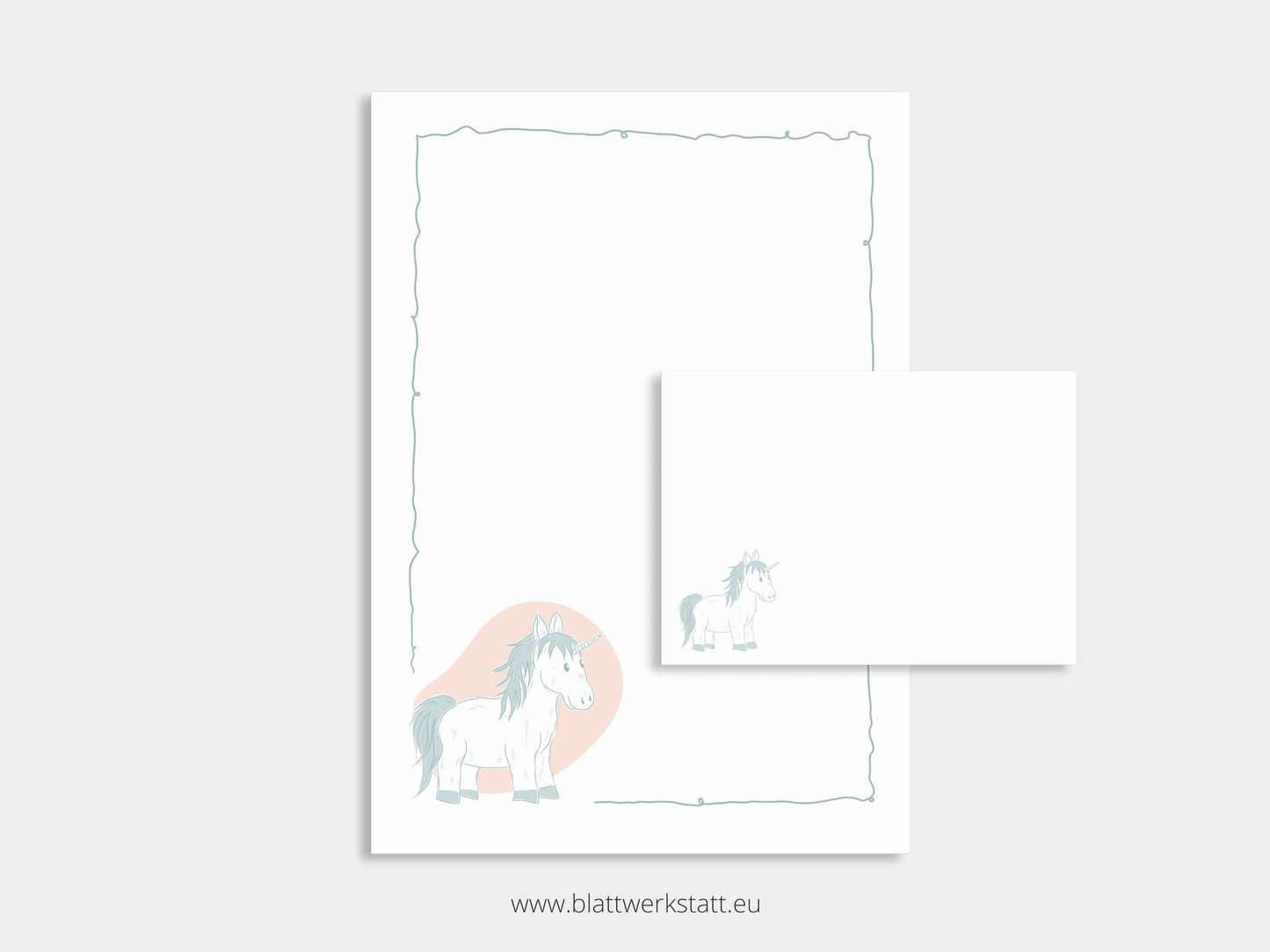 Digitales Briefpapier "Einhorn" - zum Ausdrucken