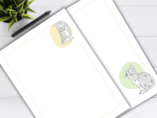 Digitales Briefpapier "Katzen" - zum Ausdrucken