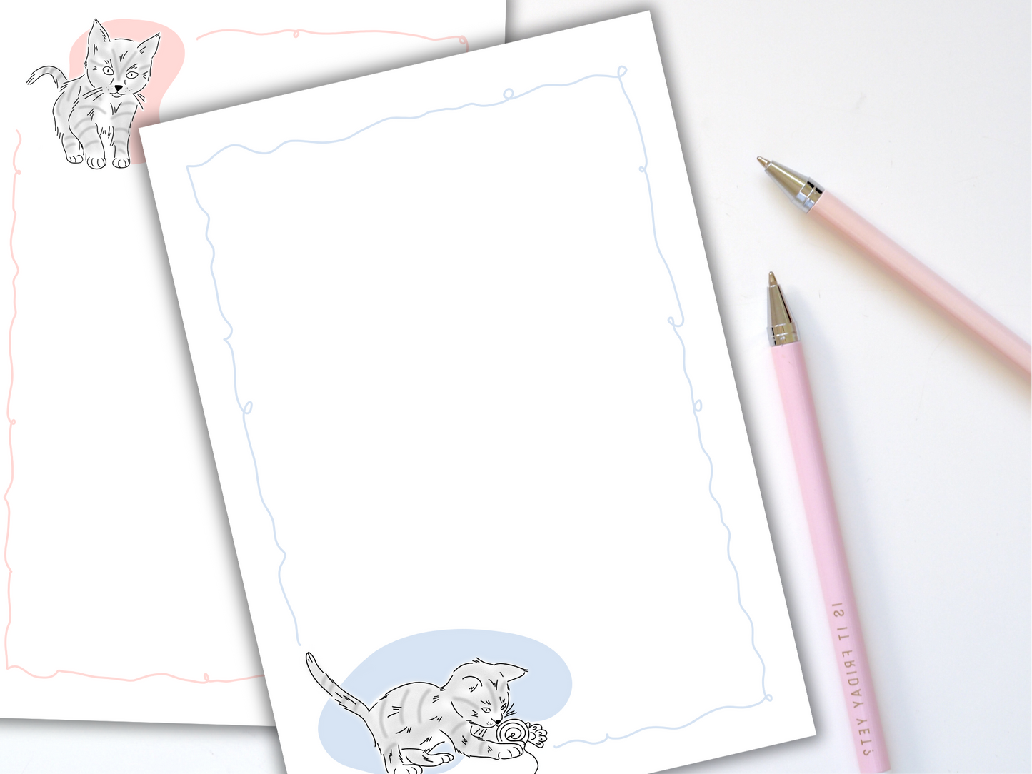 Digitales Briefpapier "Katzen" - zum Ausdrucken