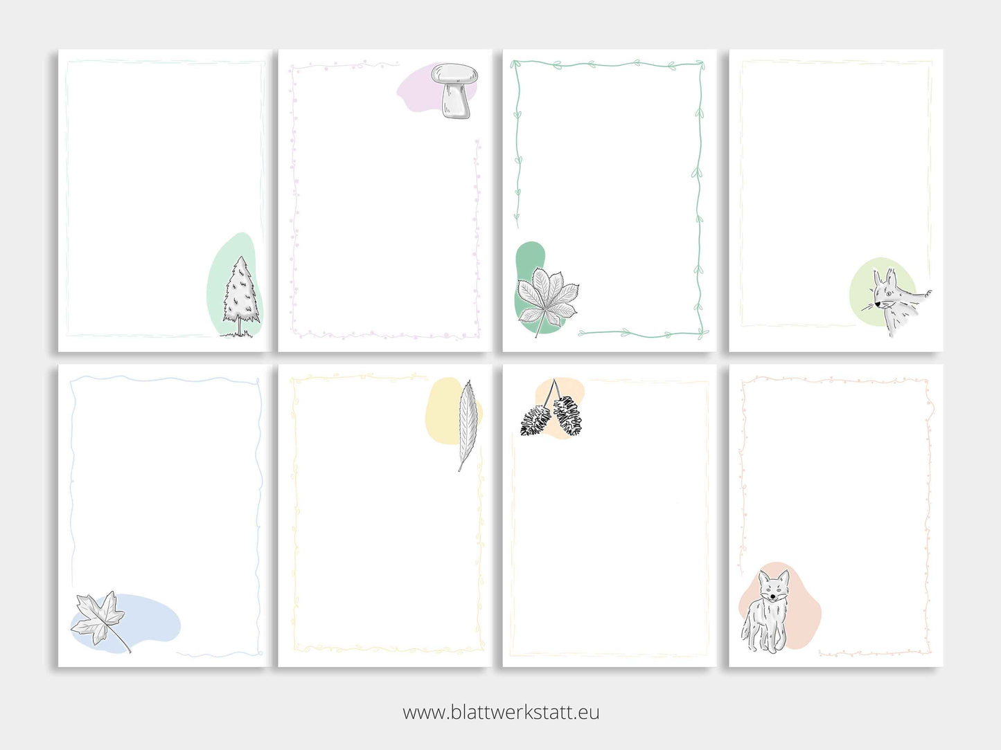 Digitales Briefpapier "Wald" - zum Downloaden