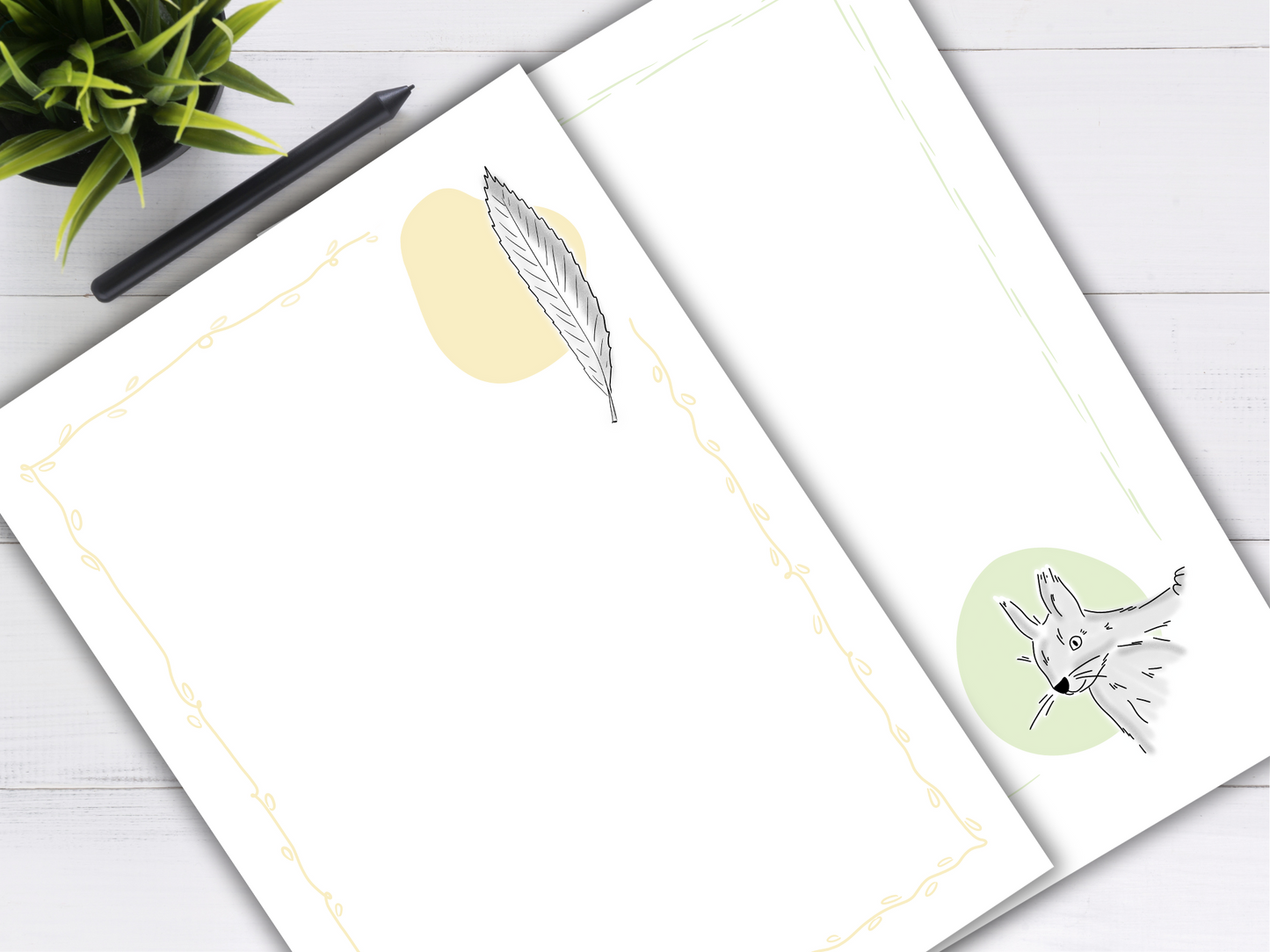 Digitales Briefpapier "Wald" - zum Downloaden