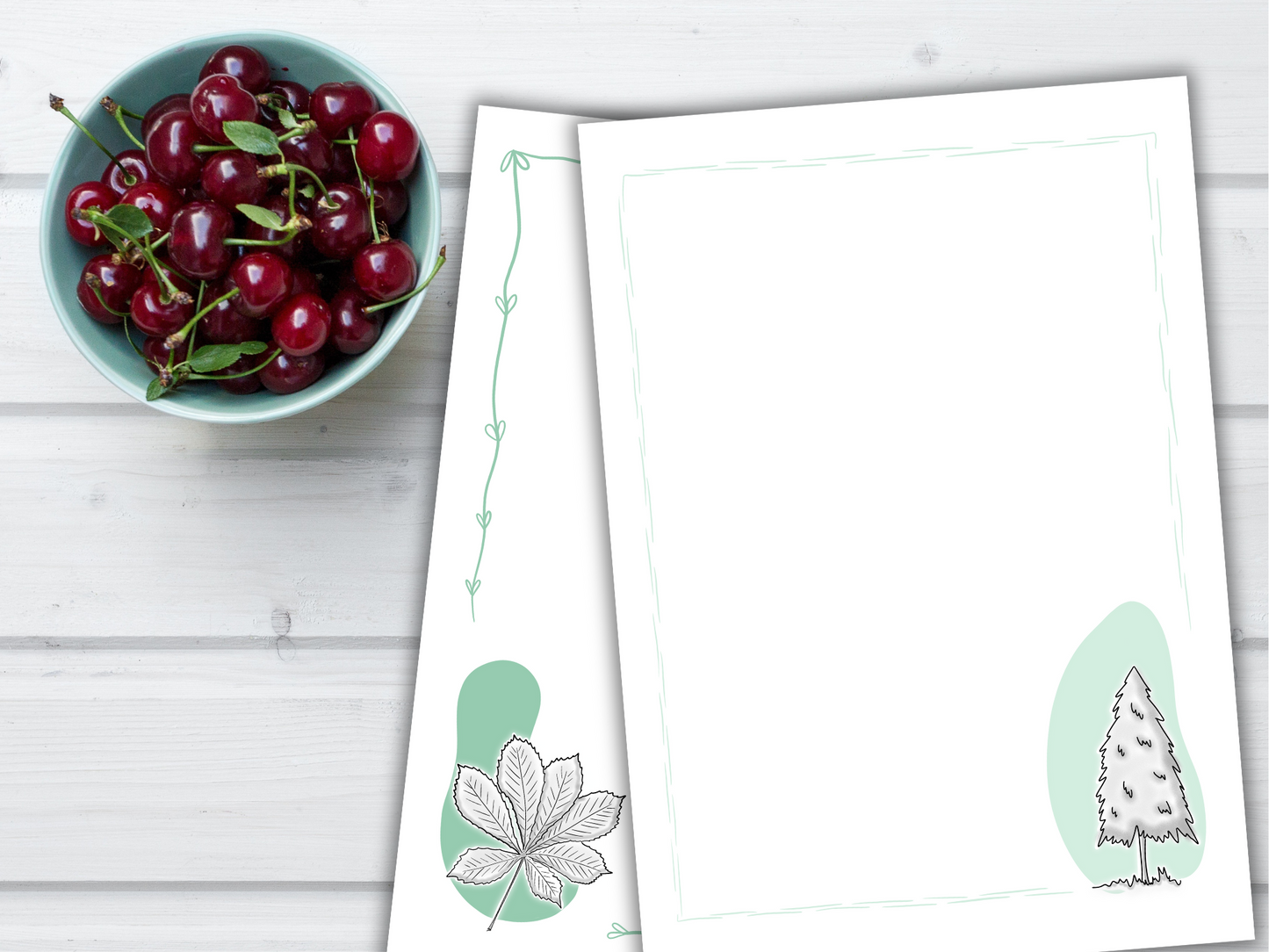 Digitales Briefpapier "Wald" - zum Downloaden