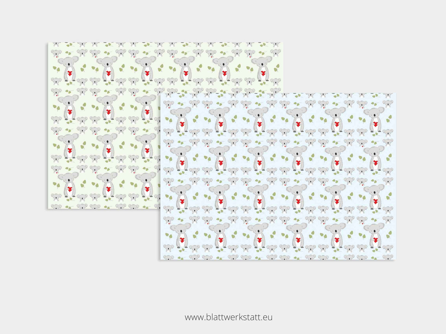 Digitales Papier "Koala" - zum Ausdrucken