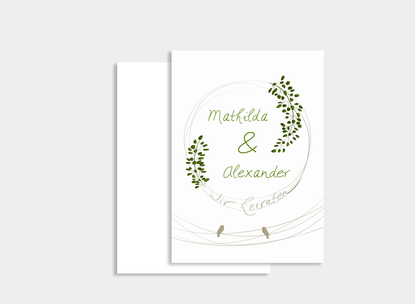 Digitale Einladung Hochzeit "Birds"