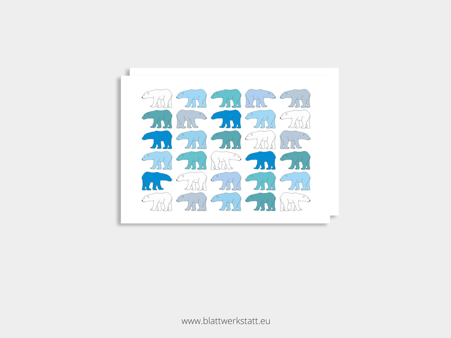 Klappkarte "Blaubären"