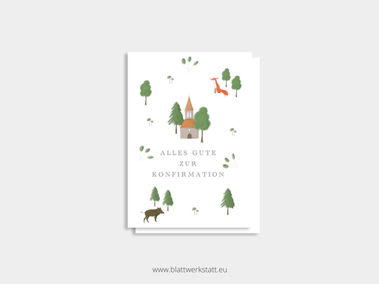 Klappkarte Konfirmation "naturverbunden"