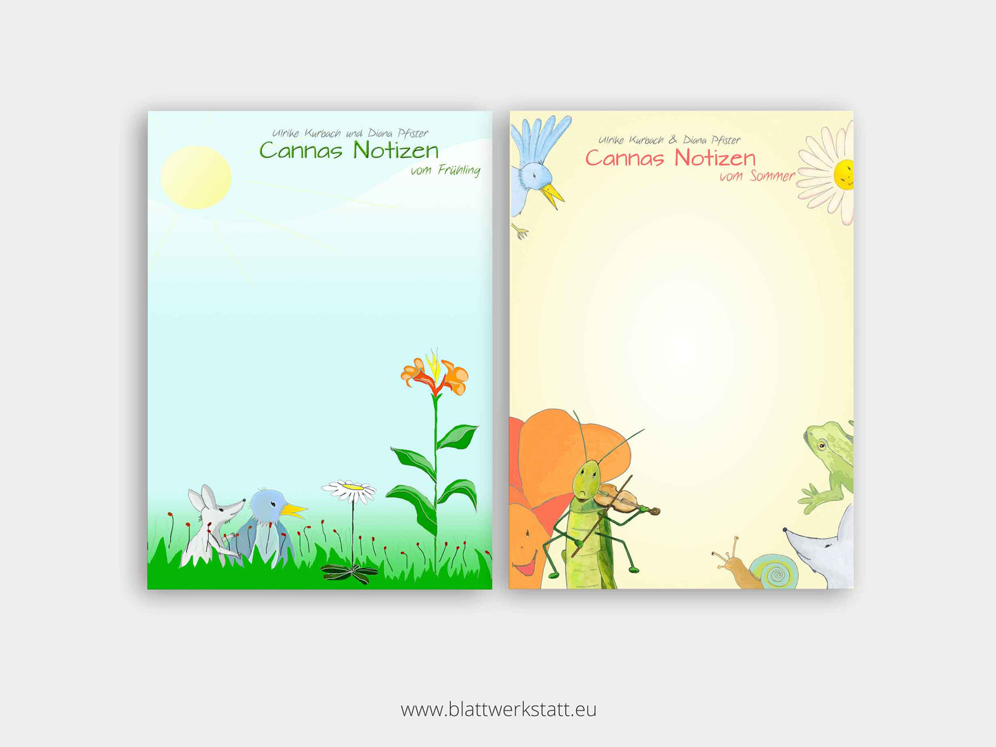 Notizblock A6 im 2er-Pack "Canna"