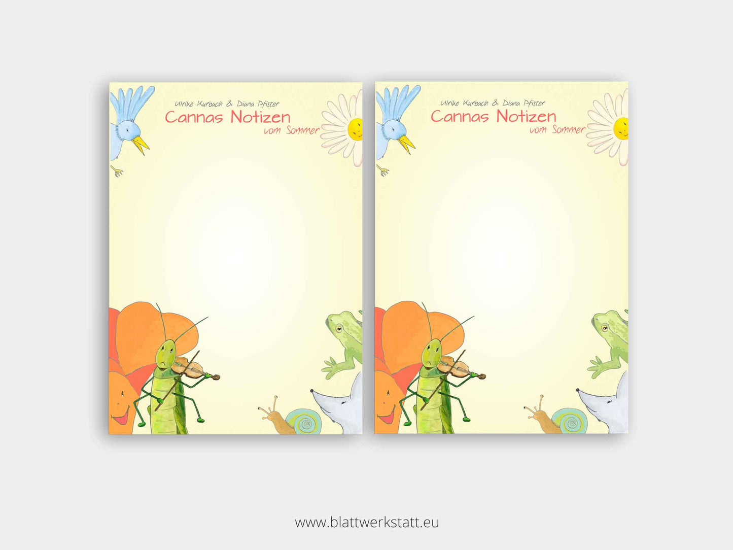 Notizblock A6 im 2er-Pack "Canna"