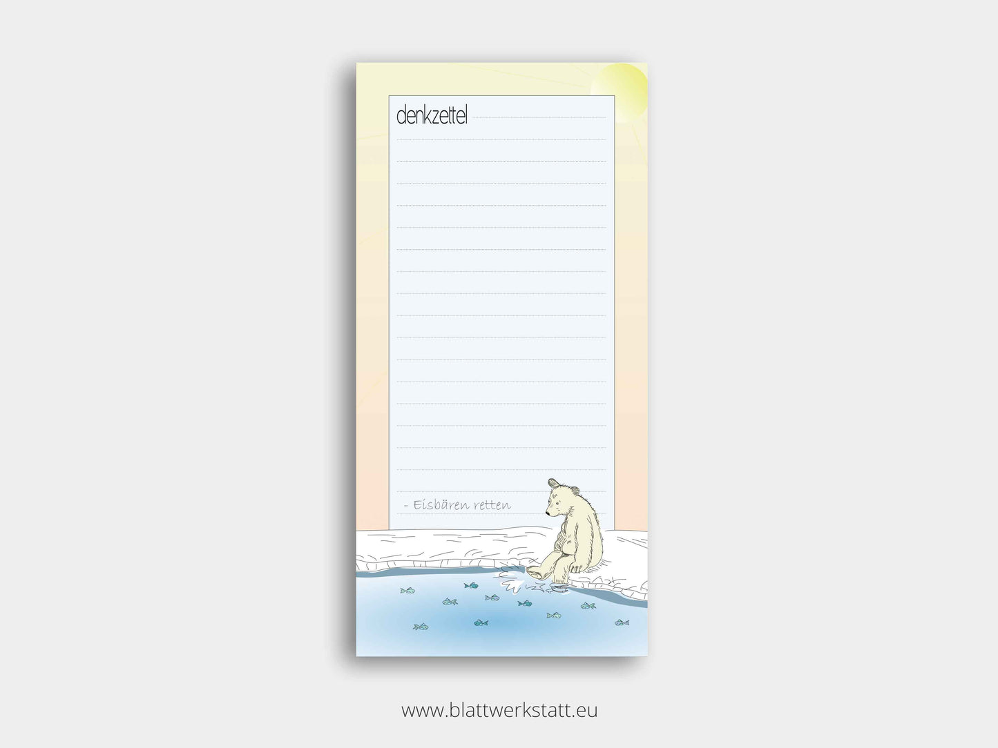 Notizblock lang im 2er-Pack "denkzettel"