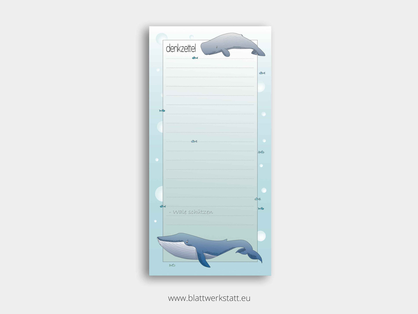 Notizblock lang im 2er-Pack "denkzettel"
