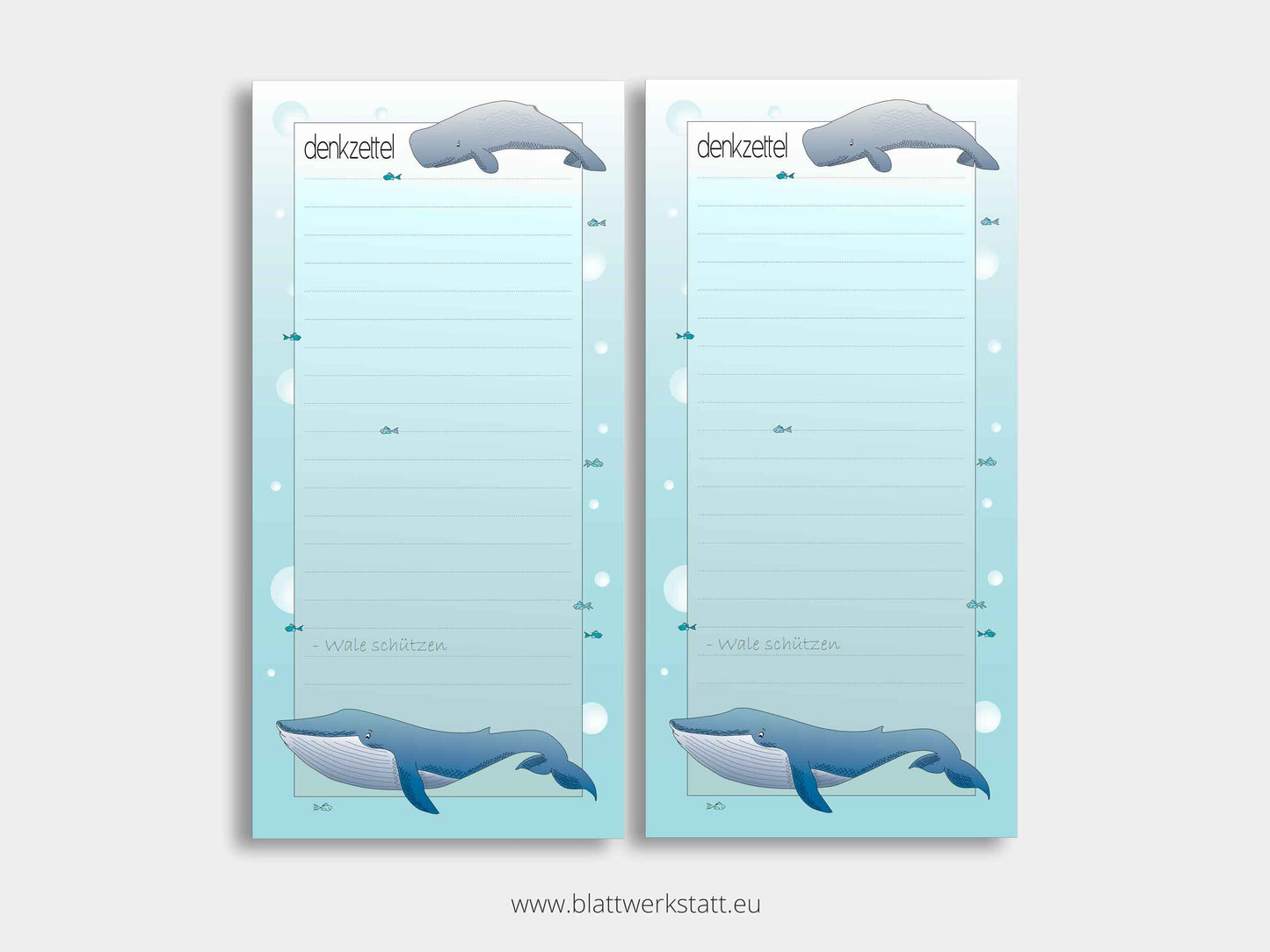 Notizblock lang im 2er-Pack "denkzettel"