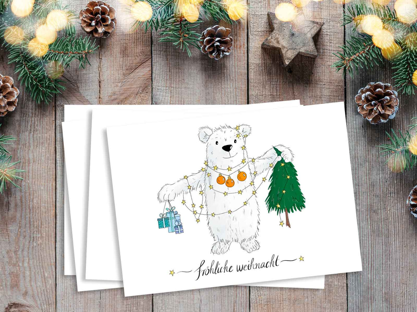 Postkarten-Set "Geschenkbären"