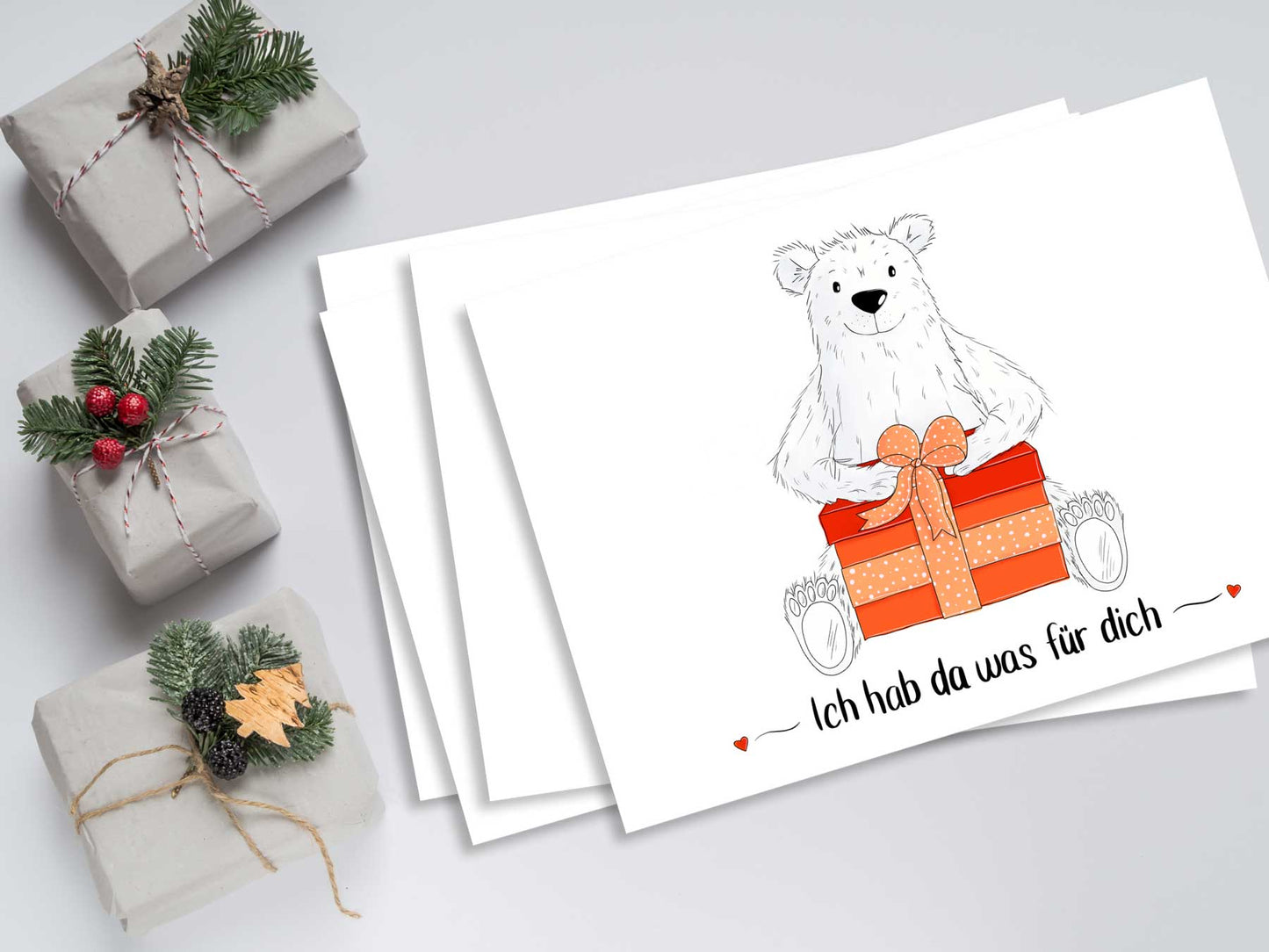 Postkarten-Set "Geschenkbären"