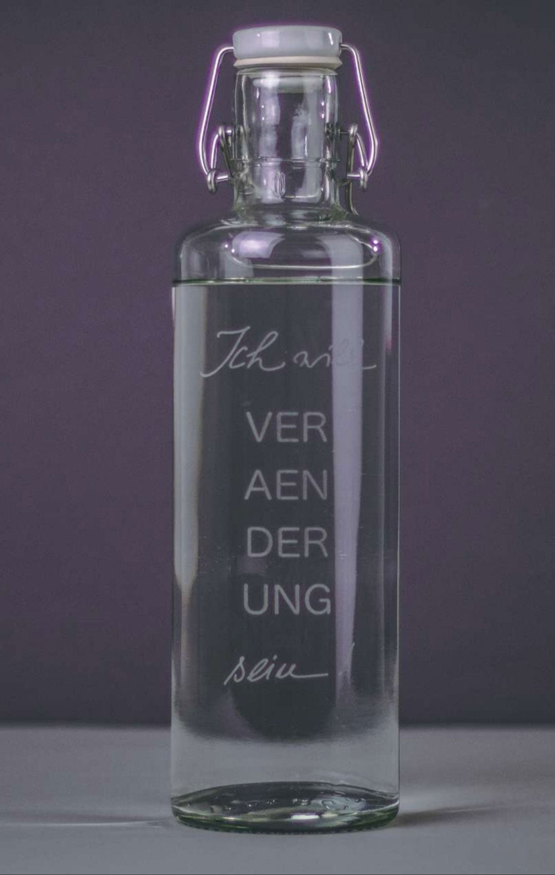 Trinkflasche aus Glas "soulbottle Veränderung"