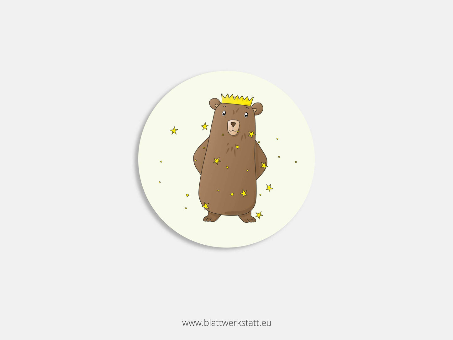 Einladung Kindergeburtstag "Bär mit Krone"
