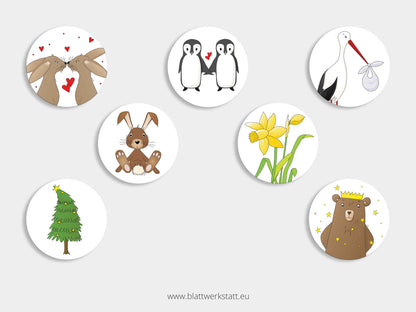 Aufkleber-Set "Feiereien"