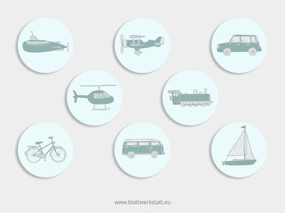 Aufkleber-Set "Fortbewegungsmittel"