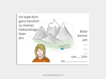 Digitale Einladung "Boulder/Kletter-Kindergeburtstag"