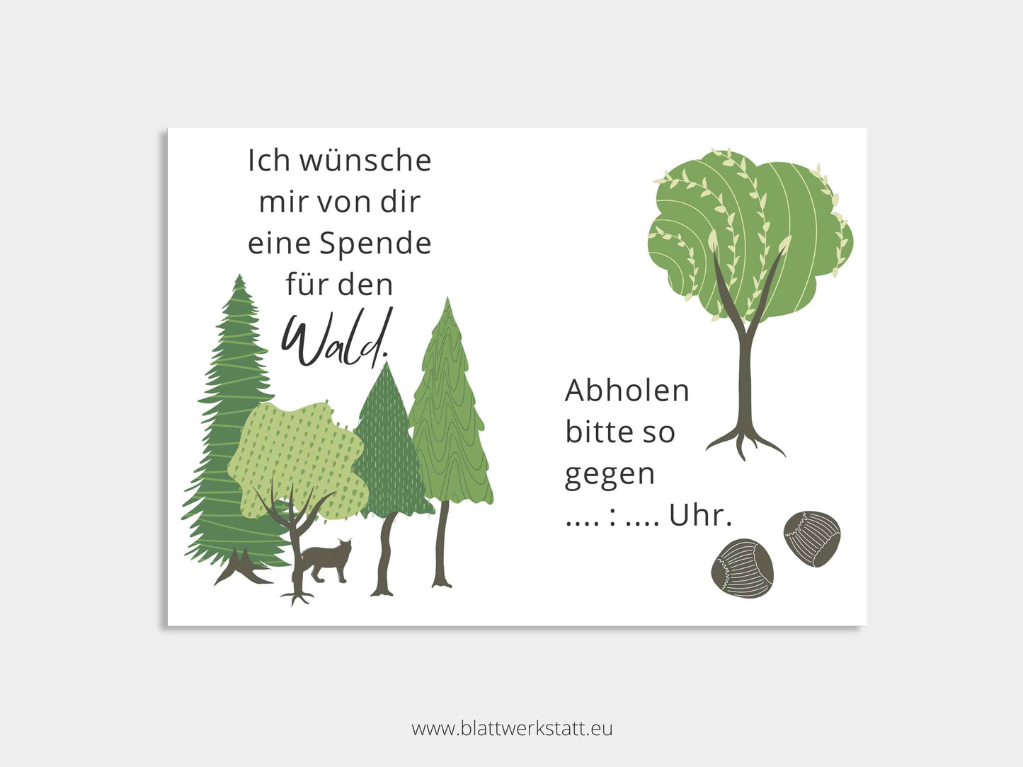 Digitale Einladung "Wald-Kindergeburtstag"