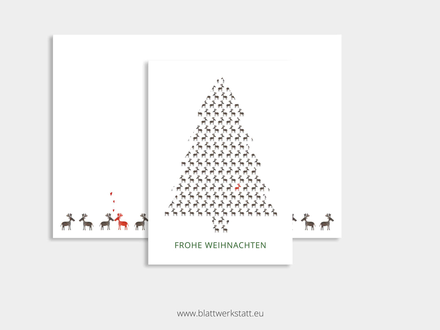 Klappkarte Weihnachten "Elchparade"