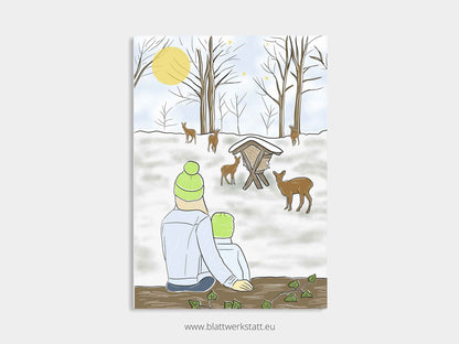 Digitales Poster "Wildfütterung"