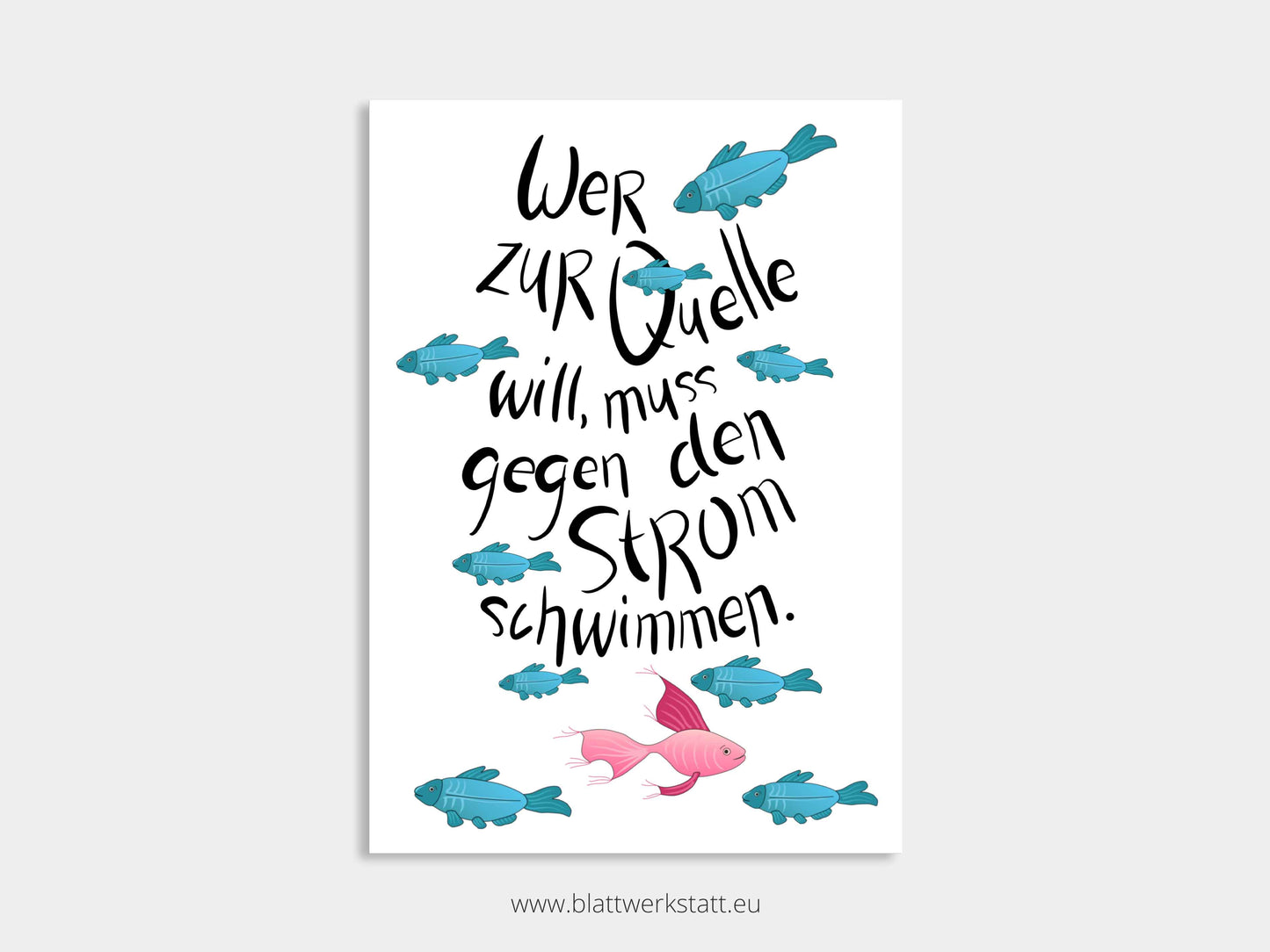 Digitales Poster "Gegen den Strom"