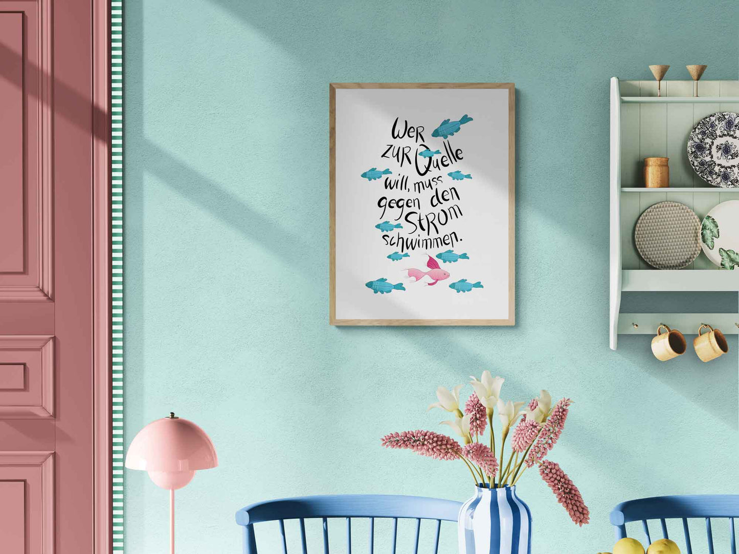 Digitales Poster "Gegen den Strom"