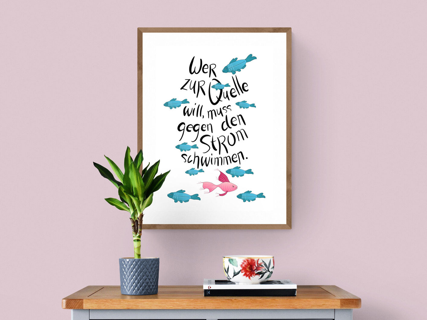 Digitales Poster "Gegen den Strom"