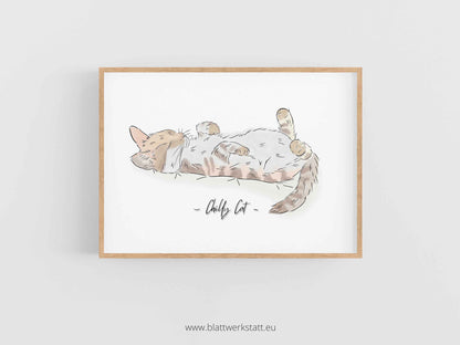 Digitales Poster "Chilly Cat"