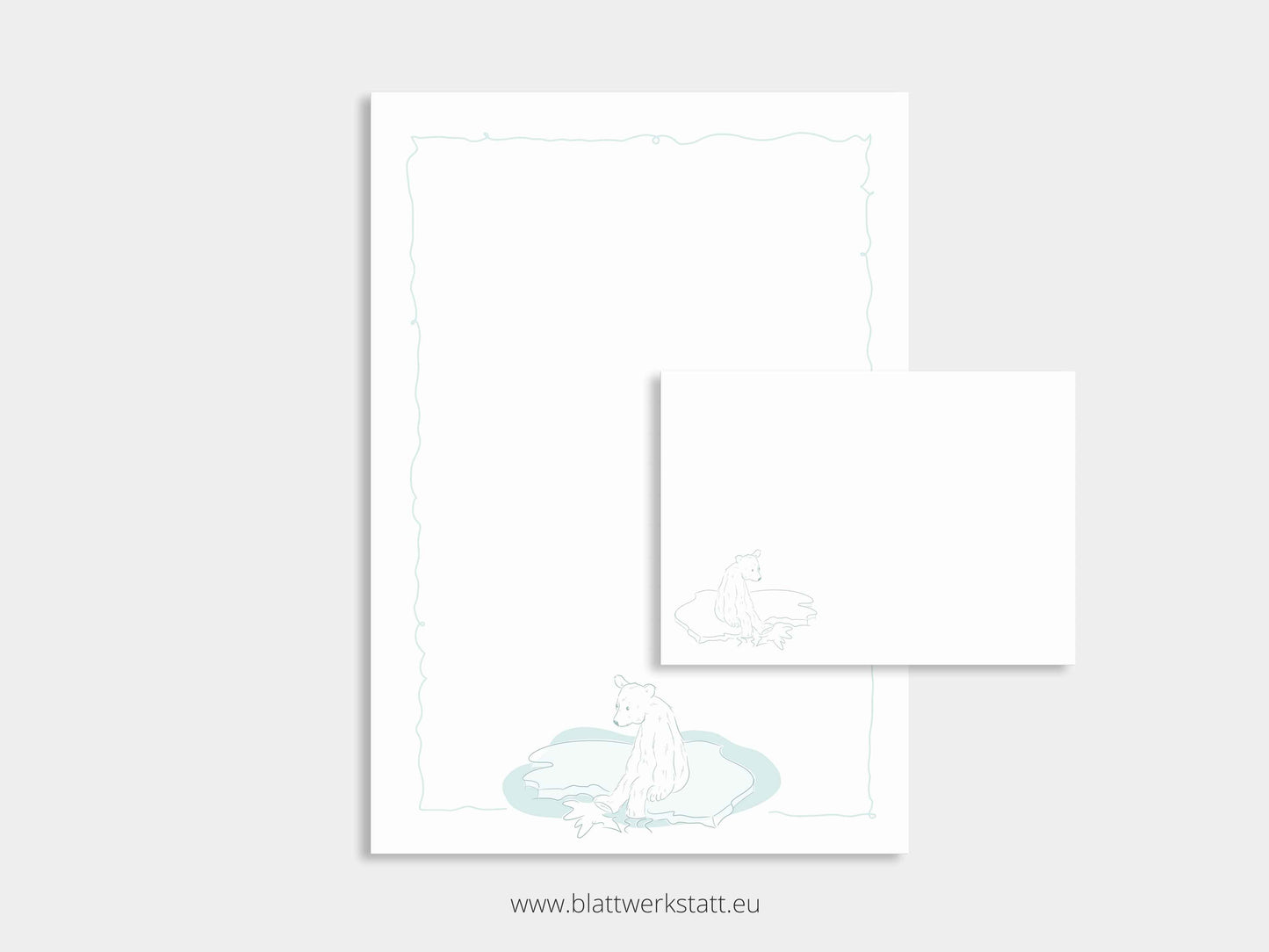 Digitales Briefpapier "Eisbär" - zum Downloaden